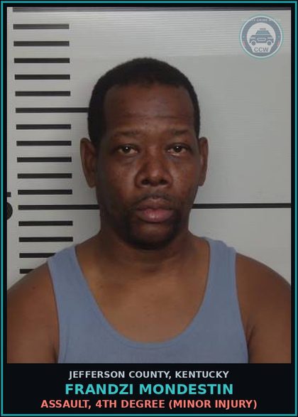 CCW arrest card for Frandzi Mondestin in Jefferson County: ASSAULT, 4TH DEGREE (MINOR INJURY)