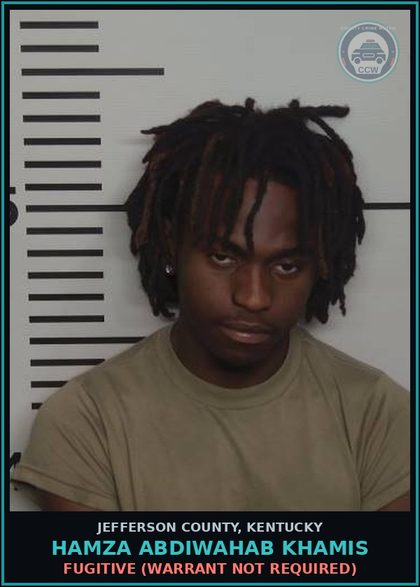 CCW arrest card for Hamza Abdiwahab Khamis in Jefferson County: FUGITIVE (WARRANT NOT REQUIRED)