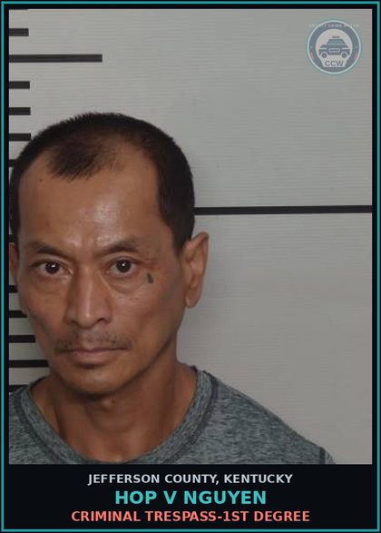 CCW arrest card for Hop V Nguyen in Jefferson County: CRIMINAL MISCHIEF 2ND DEGREE