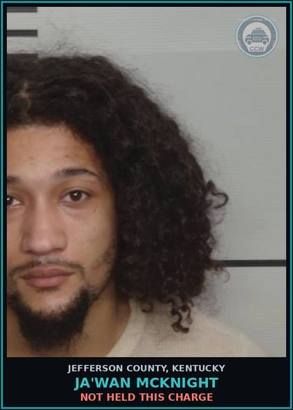 CCW arrest card for Ja'Wan Mcknight in Jefferson County: NOT HELD THIS CHARGE