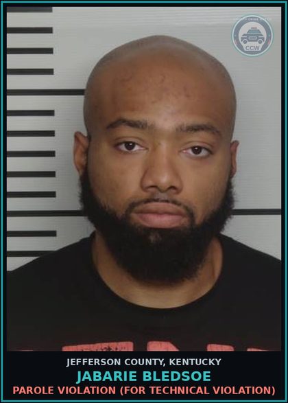 CCW arrest card for Jabarie Bledsoe in Jefferson County: PAROLE VIOLATION (FOR TECHNICAL VIOLATION)