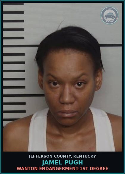 CCW arrest card for Jamel Pugh in Jefferson County: WANTON ENDANGERMENT-1ST DEGREE