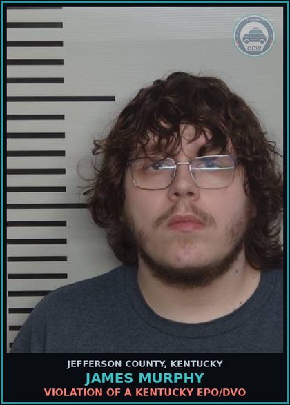 CCW arrest card for James Murphy in Jefferson County: VIOLATION OF A KENTUCKY EPO/DVO