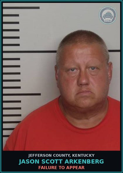 CCW arrest card for Jason Scott Arkenberg in Jefferson County: FAILURE TO APPEAR