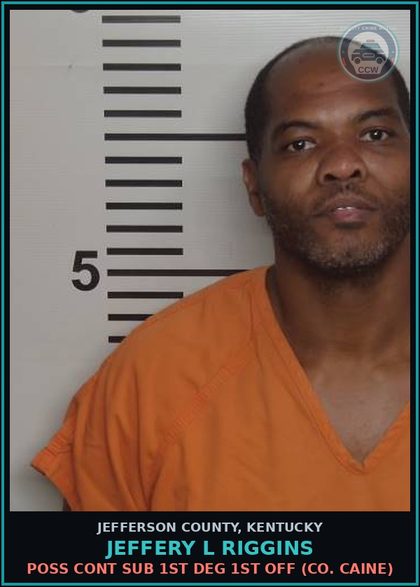 CCW arrest card for Jeffery L Riggins in Jefferson County: ESCAPE 2ND DEGREE-(IDENTIFY FACILITY)