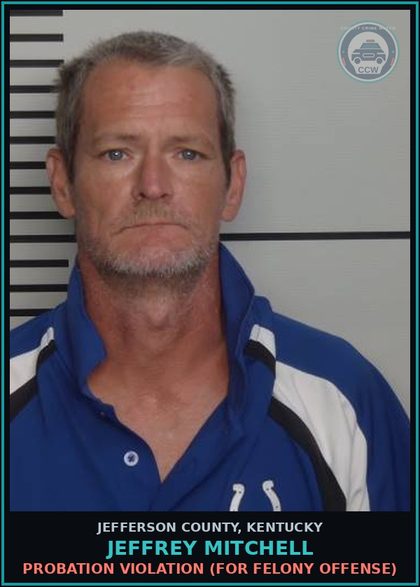 CCW arrest card for Jeffrey Mitchell in Jefferson County: FLAGRANT NON SUPPORT
