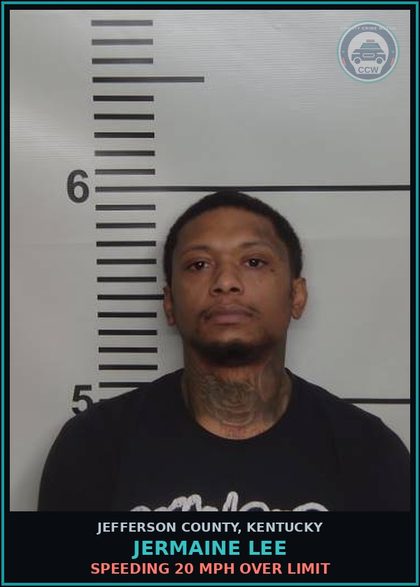 CCW arrest card for Jermaine Lee in Jefferson County: SPEEDING 20 MPH OVER LIMIT