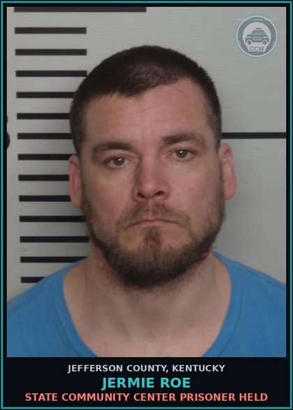CCW arrest card for Jermie Roe in Jefferson County: STATE COMMUNITY CENTER PRISONER HELD