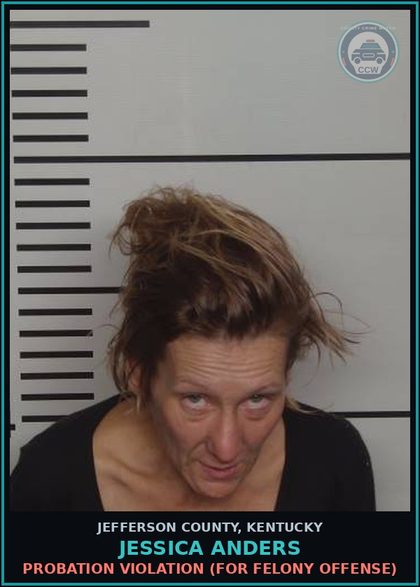 CCW arrest card for Jessica Anders in Jefferson County: GIVING OFFICER FALSE IDENTIFYING INFORMATION