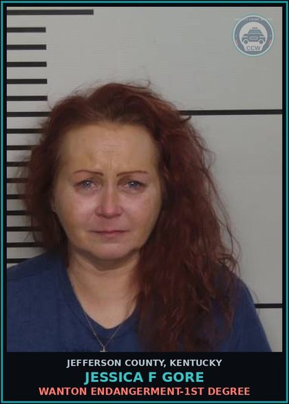 CCW arrest card for Jessica F Gore in Jefferson County: WANTON ENDANGERMENT-1ST DEGREE