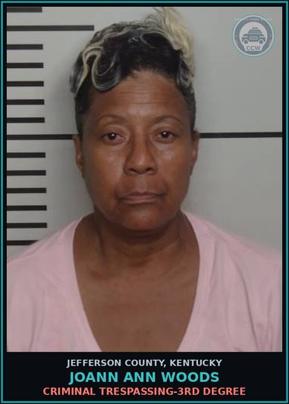 CCW arrest card for Joann Ann Woods in Jefferson County: NO OPERATORS-MOPED LICENSE