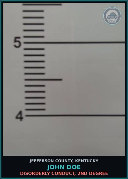 CCW arrest card for John Doe in Jefferson County: TBUT OR DISP SHOPLIFTING