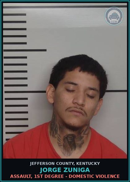 CCW arrest card for Jorge Zuniga in Jefferson County: ASSAULT, 1ST DEGREE - DOMESTIC VIOLENCE