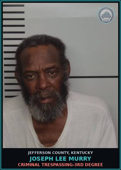CCW arrest card for Joseph Lee Murry in Jefferson County: CRIMINAL TRESPASSING-3RD DEGREE