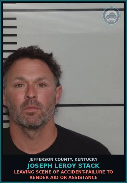 CCW arrest card for Joseph Leroy Stack in Jefferson County: LEAVING SCENE OF ACCIDENT-FAILURE TO RENDER AID OR ASSISTANCE