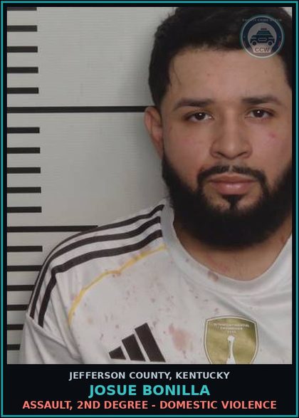 CCW arrest card for Josue Bonilla in Jefferson County: STRANGULATION 1ST DEGREE (DOMESTIC VIOLENCE RELATED)