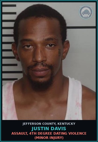 CCW arrest card for Justin Davis in Jefferson County: STRANGULATION 1ST DEGREE (DOMESTIC VIOLENCE RELATED)