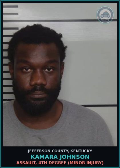 CCW arrest card for Kamara Johnson in Jefferson County: ASSAULT, 4TH DEGREE (MINOR INJURY)