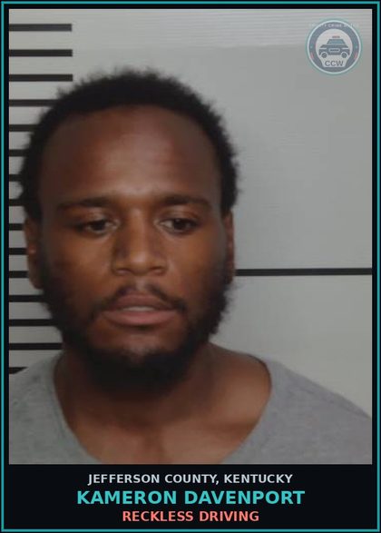 CCW arrest card for Kameron Davenport in Jefferson County: RECKLESS DRIVING