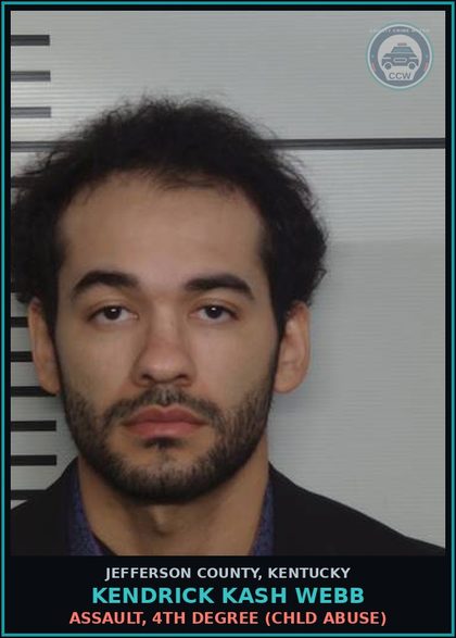 CCW arrest card for Kendrick Kash Webb in Jefferson County: ASSAULT, 4TH DEGREE (chld ABUSE)
