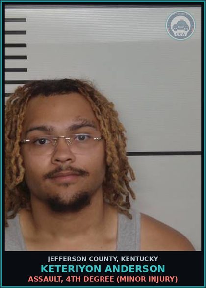CCW arrest card for Keteriyon Anderson in Jefferson County: ASSAULT, 4TH DEGREE (MINOR INJURY)