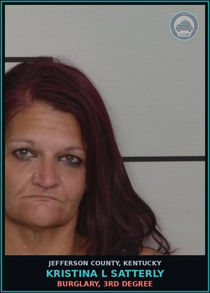 CCW arrest card for Kristina L Satterly in Jefferson County: TBUT OR DISP SHOPLIFTING $500 < $1,000