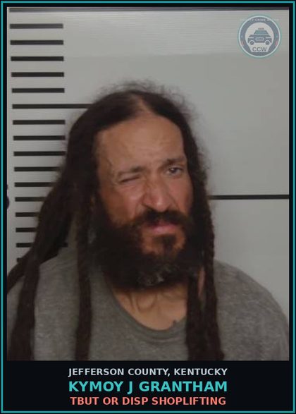 CCW arrest card for Kymoy J Grantham in Jefferson County: TBUT OR DISP SHOPLIFTING