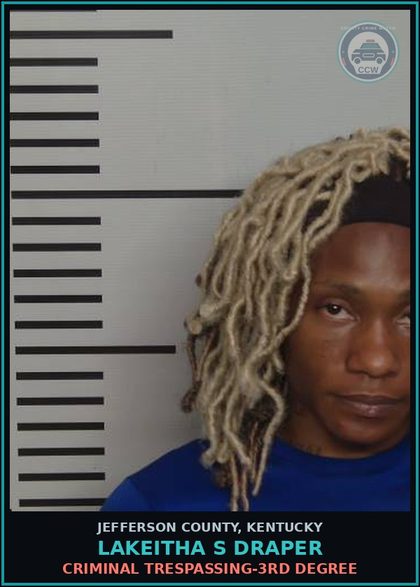 CCW arrest card for Lakeitha S Draper in Jefferson County: HARASSMENT - PHYSICAL CONTACT - NO INJURY