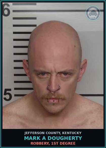 CCW arrest card for Mark A Dougherty in Jefferson County: UNLAWFUL IMPRISONMENT - 1ST DEGREE