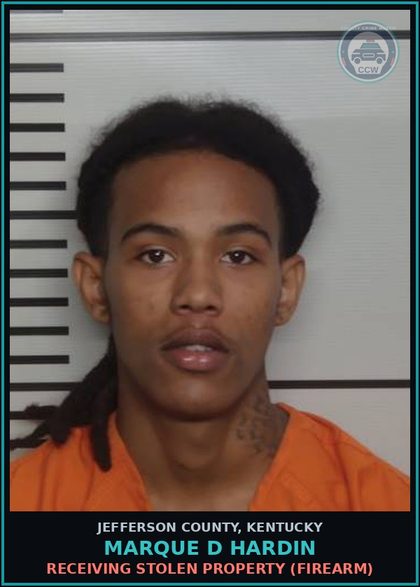 CCW arrest card for Marque D Hardin in Jefferson County: FLEEING OR EVADING POLICE, 2ND DEGREE (ON FOOT)