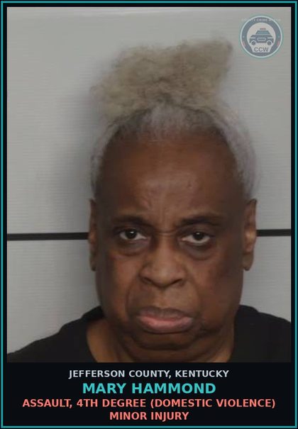 CCW arrest card for Mary Hammond in Jefferson County: ASSAULT, 4TH DEGREE (DOMESTIC VIOLENCE) MINOR INJURY