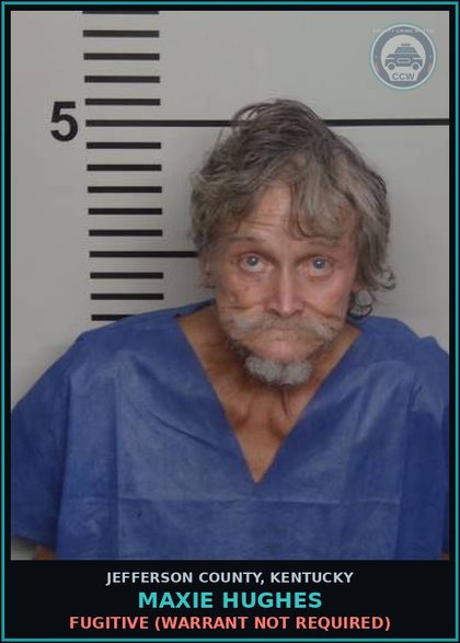 CCW arrest card for Maxie Hughes in Jefferson County: FUGITIVE (WARRANT NOT REQUIRED)