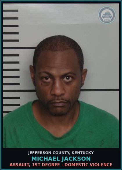 CCW arrest card for Michael Jackson in Jefferson County: ASSAULT, 1ST DEGREE - DOMESTIC VIOLENCE