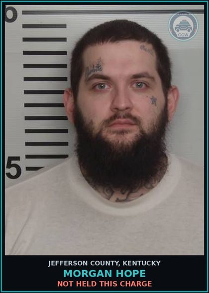CCW arrest card for Morgan Hope in Jefferson County: NOT HELD THIS CHARGE