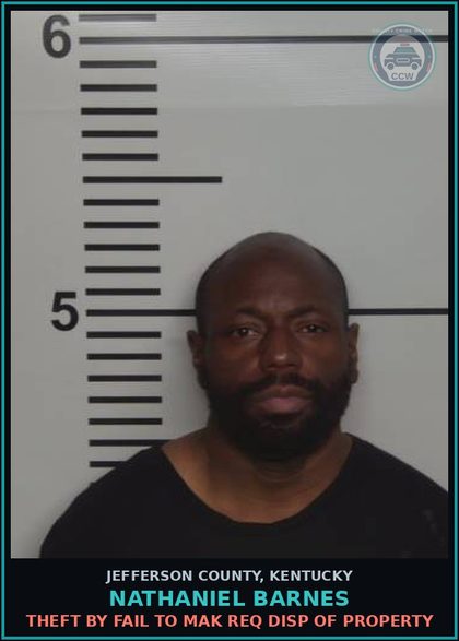 CCW arrest card for Nathaniel Barnes in Jefferson County: ESCAPE 2ND DEGREE-(IDENTIFY FACILITY)