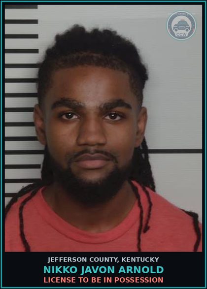 CCW arrest card for Nikko Javon Arnold in Jefferson County: FAILURE OF OWNER TO MAINTAIN REQUIRED INS/SEC, 1ST OFF