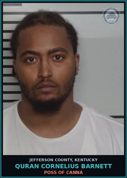 CCW arrest card for Quran Cornelius Barnett in Jefferson County: TICS, 1ST OFFENSE Fent