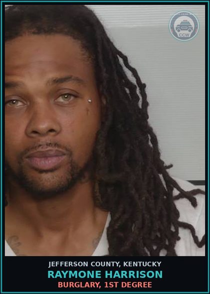 CCW arrest card for Raymone Harrison in Jefferson County: PROBATION VIOLATION (FOR MISDEMEANOR OFFENSE)