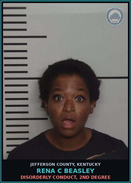 CCW arrest card for Rena C Beasley in Jefferson County: DISORDERLY CONDUCT, 2ND DEGREE