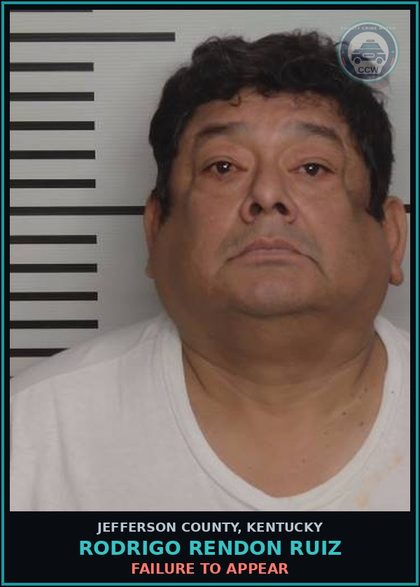 CCW arrest card for Rodrigo Rendon Ruiz in Jefferson County: FAILURE TO APPEAR