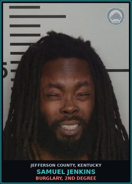 CCW arrest card for Samuel Jenkins in Jefferson County: BURGLARY, 2ND DEGREE
