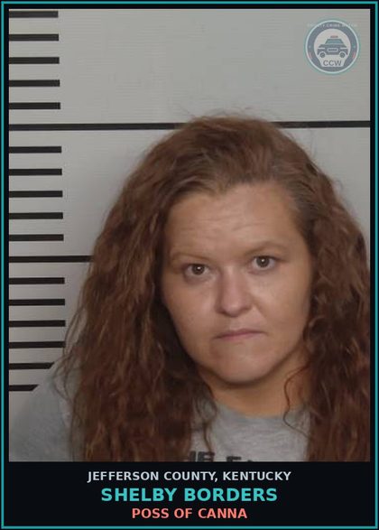 CCW arrest card for Shelby Borders in Jefferson County: TBUT OR DISP SHOPLIFTING
