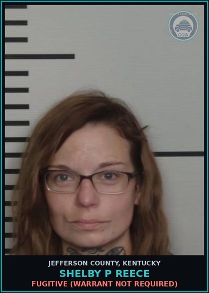 CCW arrest card for Shelby P Reece in Jefferson County: FUGITIVE (WARRANT NOT REQUIRED)