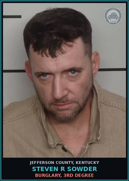 CCW arrest card for Steven R Sowder in Jefferson County: BURGLARY, 3RD DEGREE