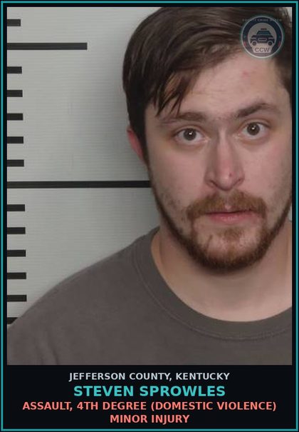 CCW arrest card for Steven Sprowles in Jefferson County: ASSAULT, 4TH DEGREE (DOMESTIC VIOLENCE) MINOR INJURY