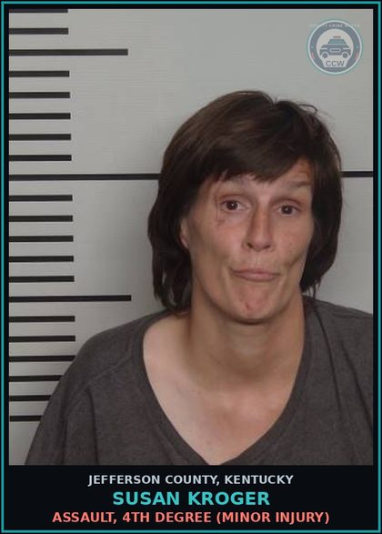 CCW arrest card for Susan Kroger in Jefferson County: NOT HELD THIS CHARGE