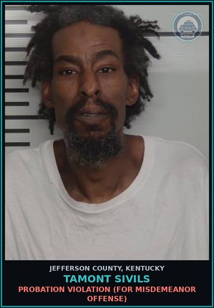 CCW arrest card for Tamont Sivils in Jefferson County: PROBATION VIOLATION (FOR MISDEMEANOR OFFENSE)