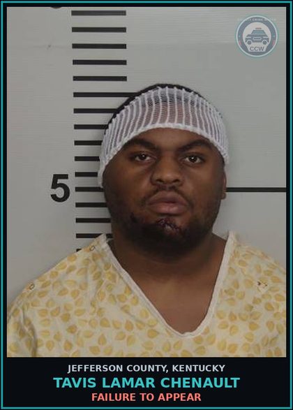 CCW arrest card for Tavis Lamar Chenault in Jefferson County: FAILURE TO APPEAR