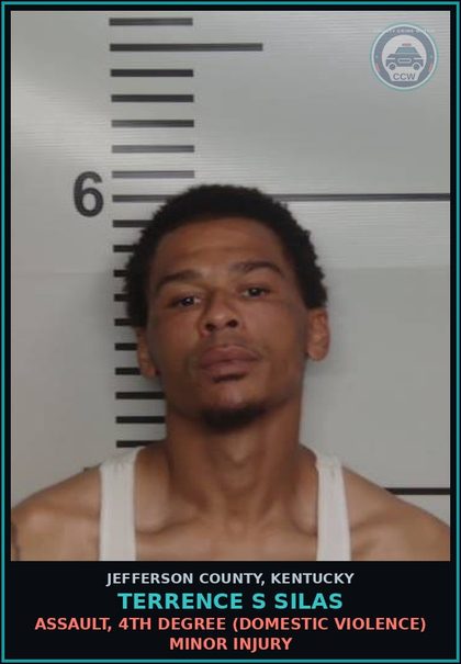 CCW arrest card for Terrence S Silas in Jefferson County: ASSAULT, 4TH DEGREE (DOMESTIC VIOLENCE) MINOR INJURY