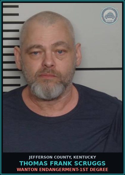 CCW arrest card for Thomas Frank Scruggs in Jefferson County: WANTON ENDANGERMENT-1ST DEGREE